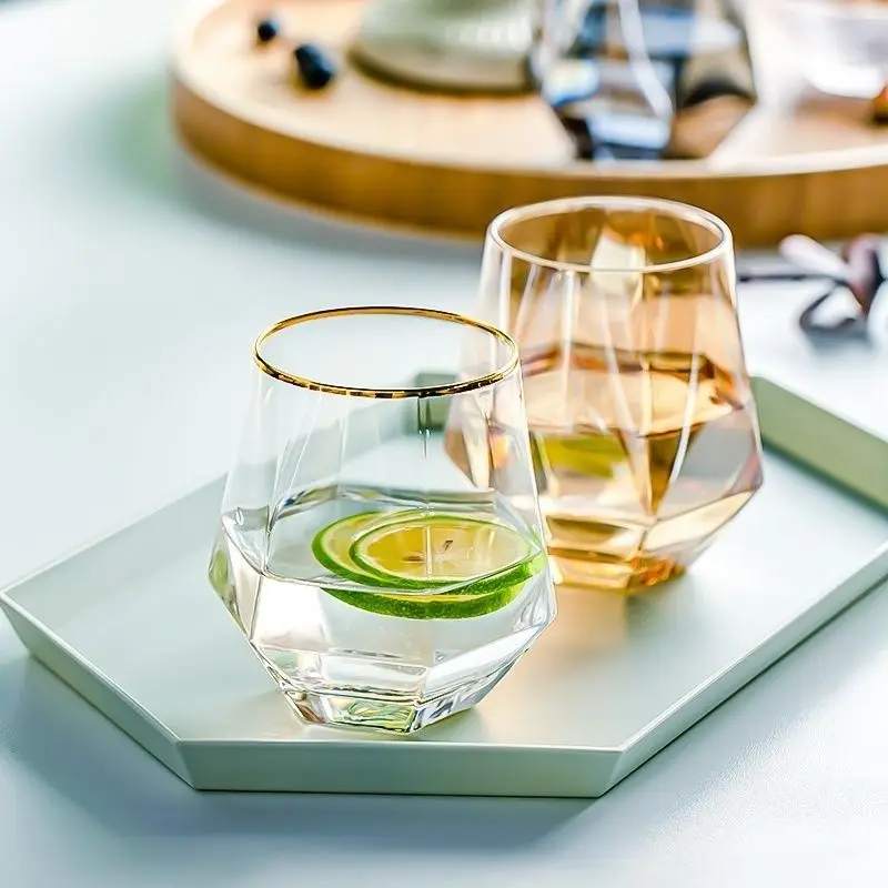 

Obelix Creative Whiskey Glass Water Cup Cocktail Glass Juice Tea Wine Glass Coffee Mug Drinking Cups Personality Geometric Shape