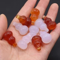 natural stone pendants reiki heal gourd shape agates crystal pendant for jewelry making diy women necklace accessories