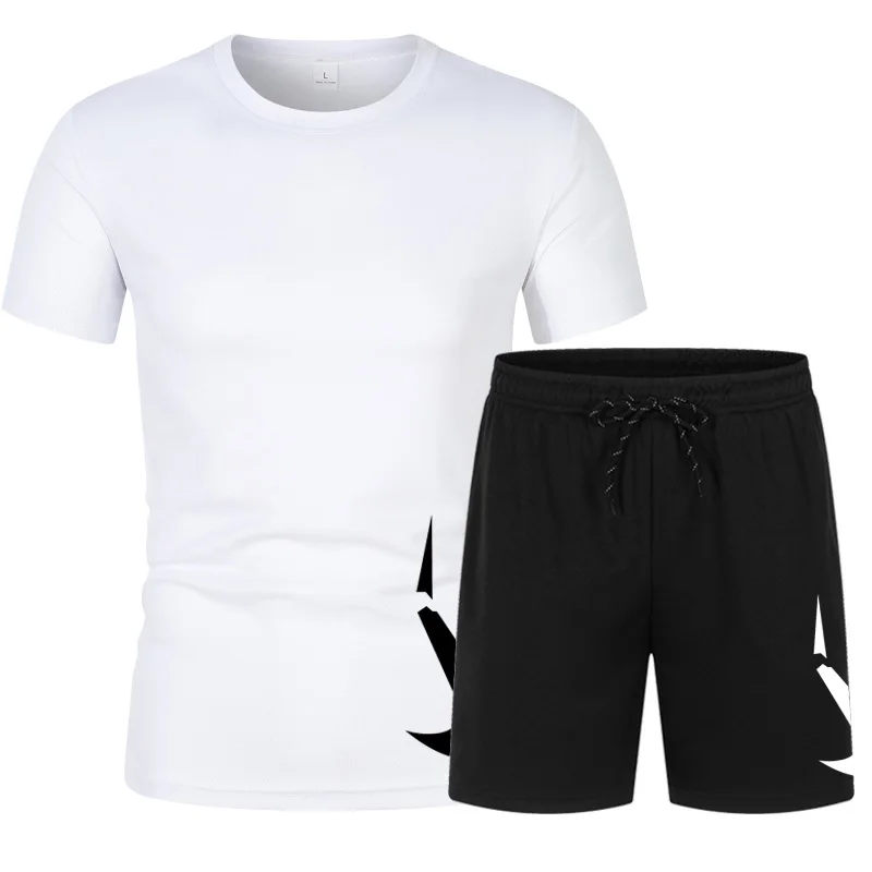 

Summer Men's Sportswear Brand Suit Tracksuit Sportswear Casual Suit T-shirt + Sports Shorts Quick Dry Two-piece Men's Clothing