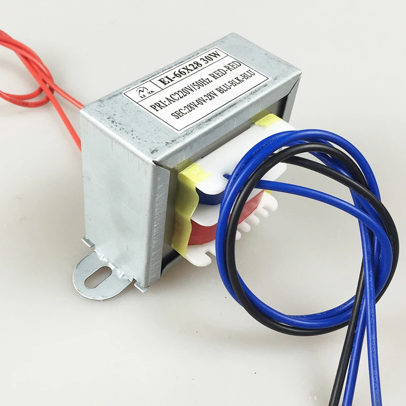 Фото Трансформатор 30W-EI, от 220 В до dual 8 В/12 В/16 В/24 В/28 в, трансформатор, усилитель питания, источник питания, можно настроить №2