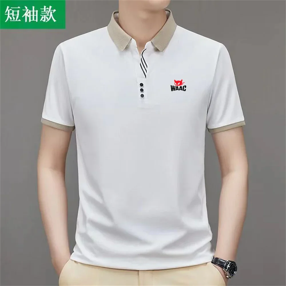 

Мужская модная рубашка-поло Golf с коротким рукавом, новинка 2024/Корейская версия/Высококачественная Мужская Повседневная универсальная рубашка-поло с лацканами