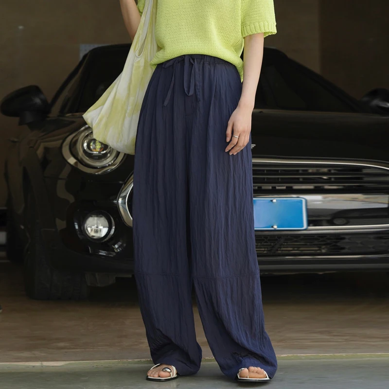 Женские брюки в Корейском стиле Johnature повседневные свободные дышащие Слаксы с