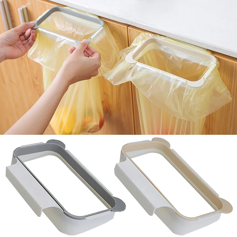 

Kitchen Garbage Bag Hanging Racks Portable Storage Plastic Holder Kitchen Trash Organzier Waste Bins Shelf Cabinet Door Holder