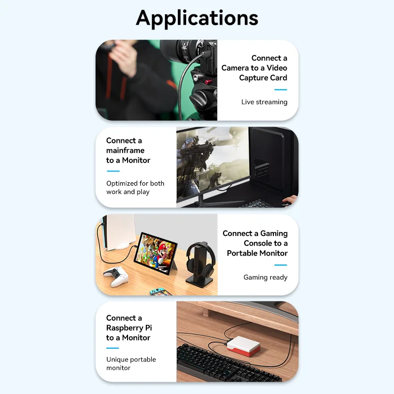 Фото Кабель Vention MINI HDMI-HDMI 2.0 «папа-папа» 4K 60HZ HD-адаптер-конвертер для видеокамеры Raspberry Pi ZeroW, ноутбука, HDMI Mini №5