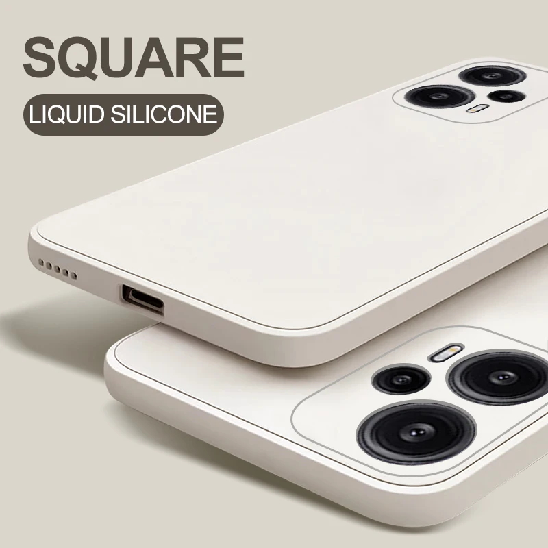 

Оригинальный квадратный Мягкий чехол из жидкого Силиконовый для сяоми Poco F5 Поко Ф5 Poco F 5 Про F5Pro чехлы