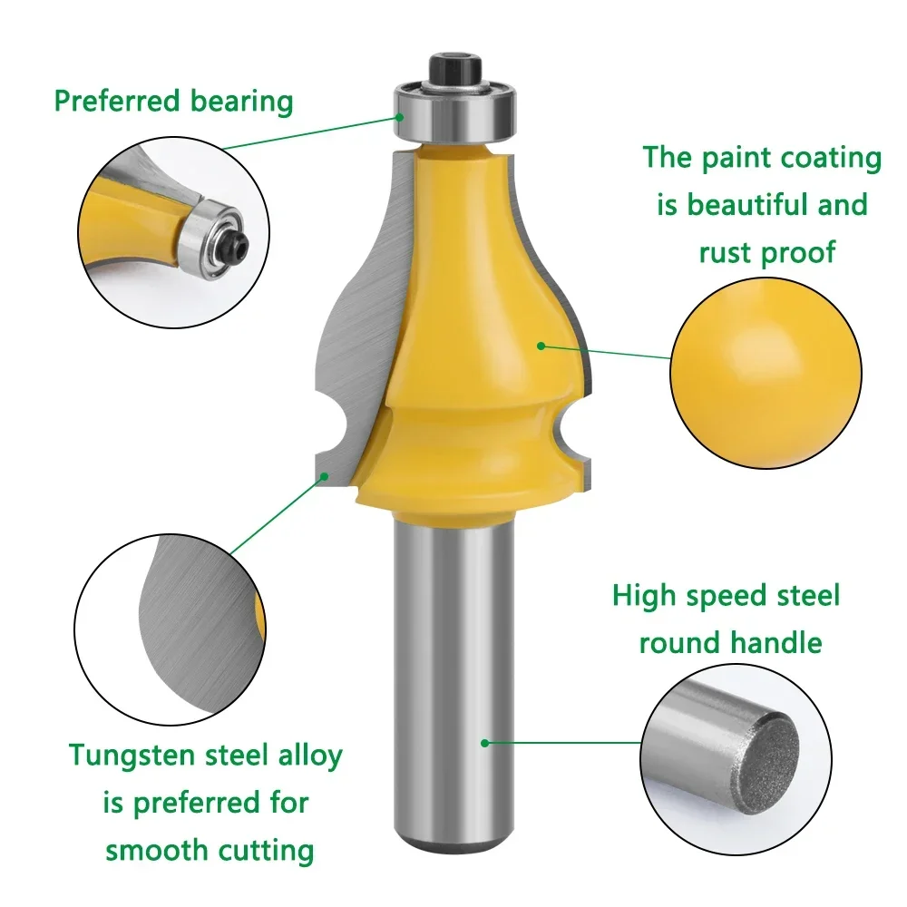 2 шт./компл. 1/2 &quot12 7 мм 12 фреза с хвостовиком резьба по дереву подлокотник мельница