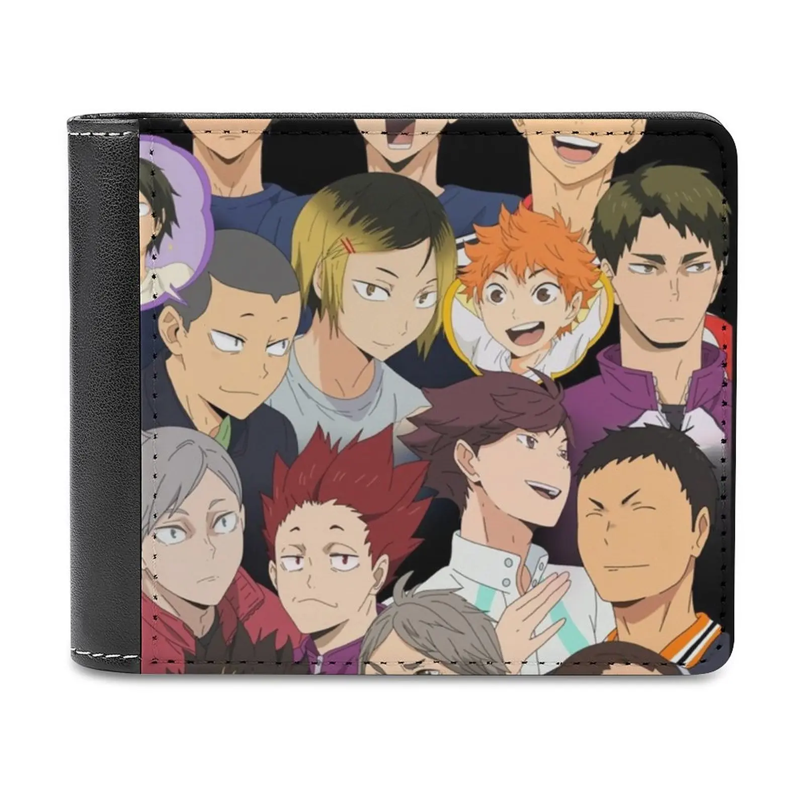

Кожаный кошелек Haikyuu 2, мужской кошелек, кошелек, зажим для денег Haikyuu Haikyu Terushima Ushijima Tsukishima Tendou Kenma Oikawa