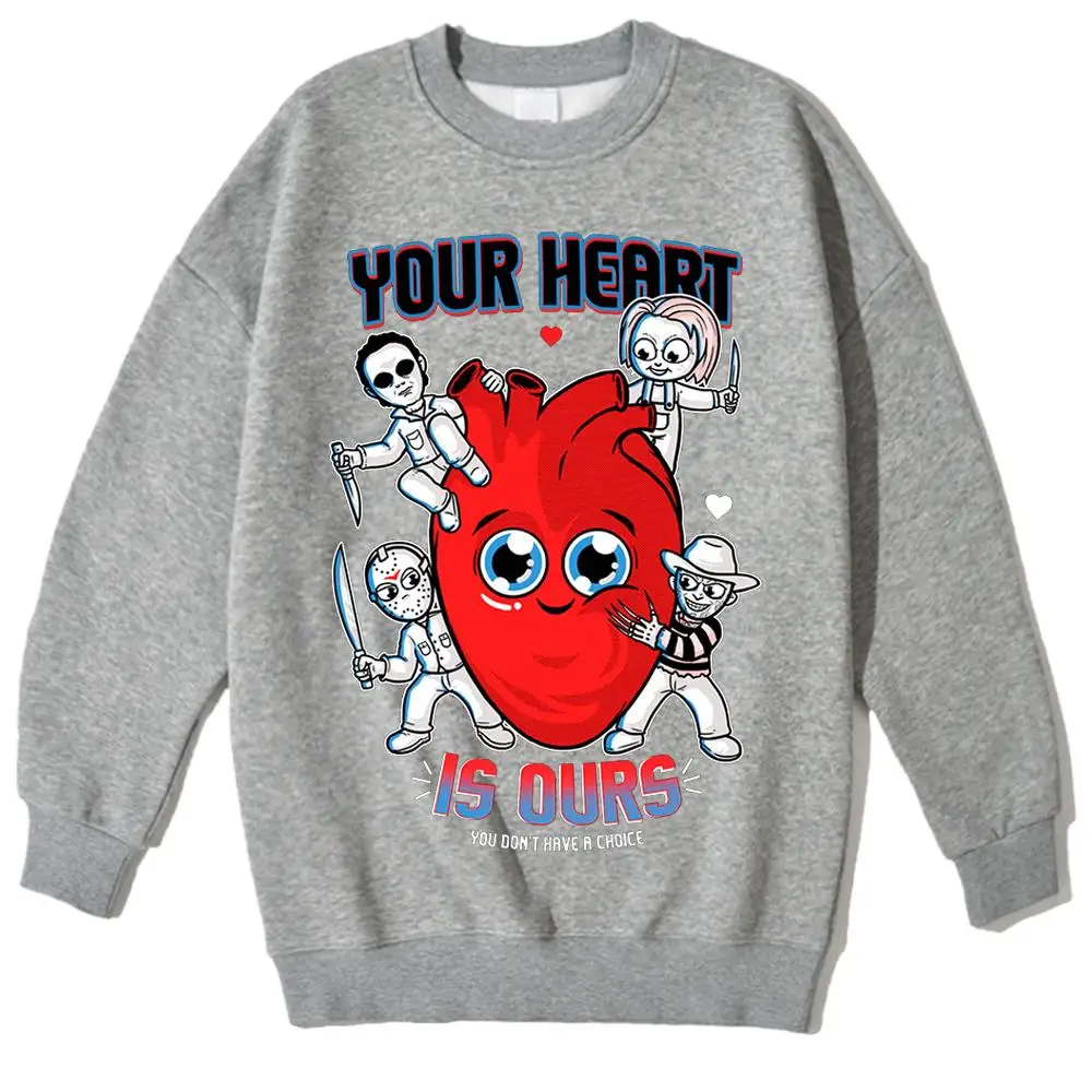 

Your Heart Harajuku Street Print 2022 New Man Clothes Vintage Fleece Hoodie New Loose Menswear Cute Fleece Autumn Fashion Hoody