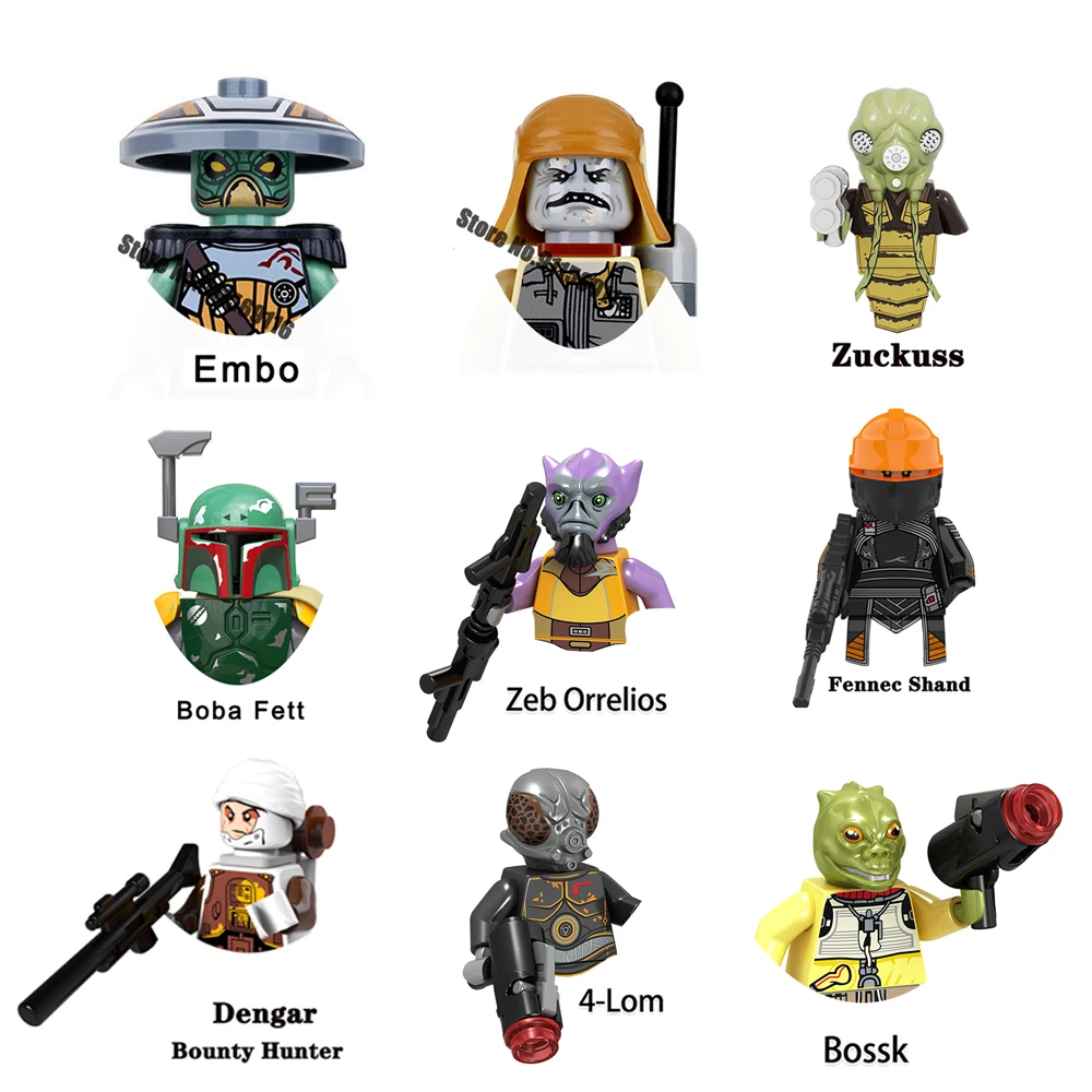 Disney Bounty Hunter Zuckuss Zeb Orrelios строительные блоки M-OC Droid Fennec Shand Din Djarin Action детская