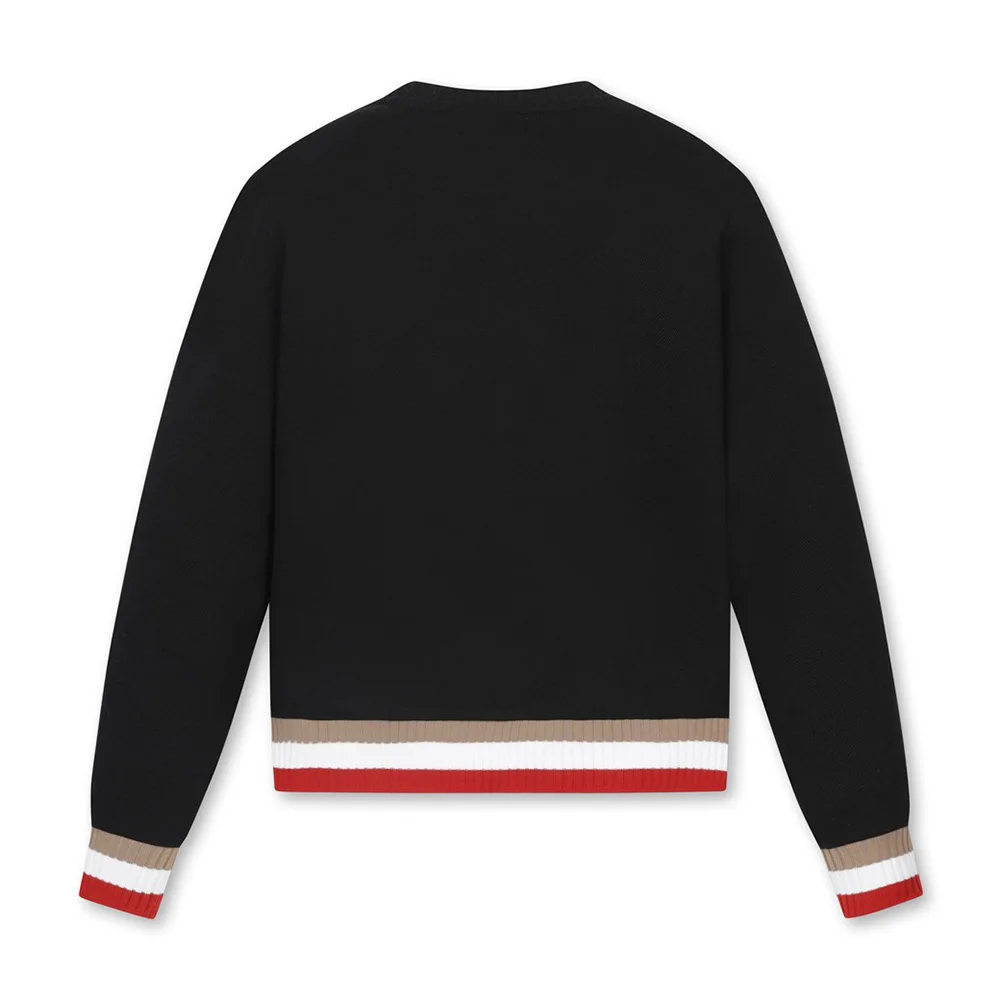 Новый тренд простой вязаный свитер женский спортивный с длинным рукавом