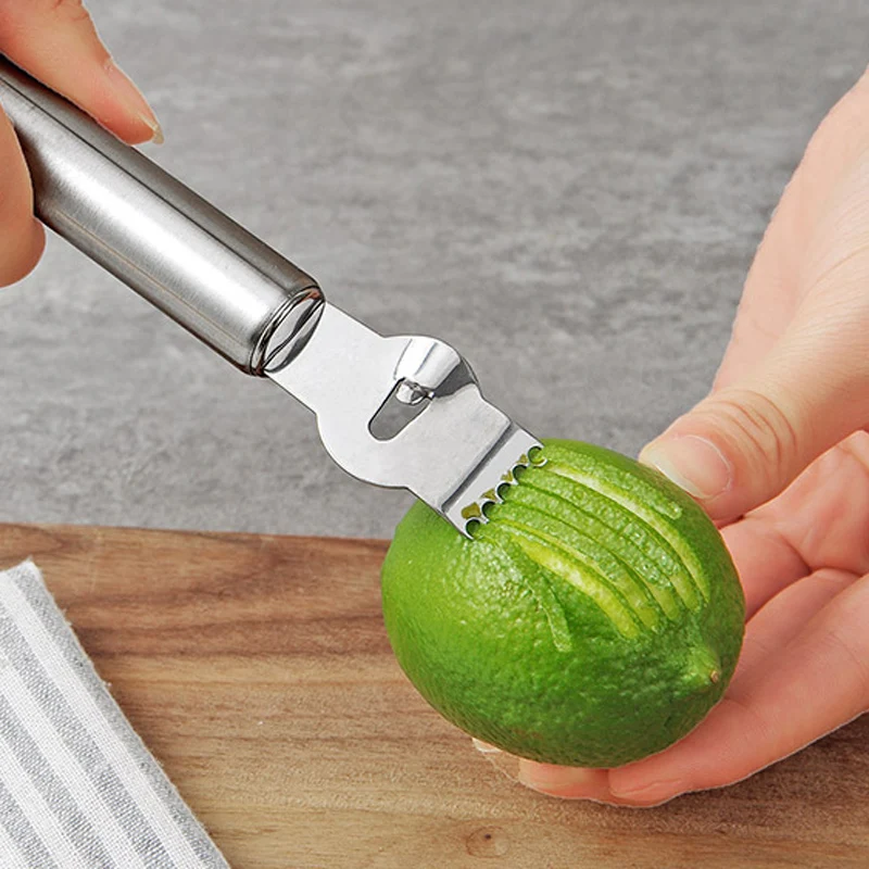 

Lemon Zester Grater Stainless Steel Lemon Grater Orange Peeler Citrus Fruit Grater Peeling Knife Kitchen Gadgets Bar Accessories