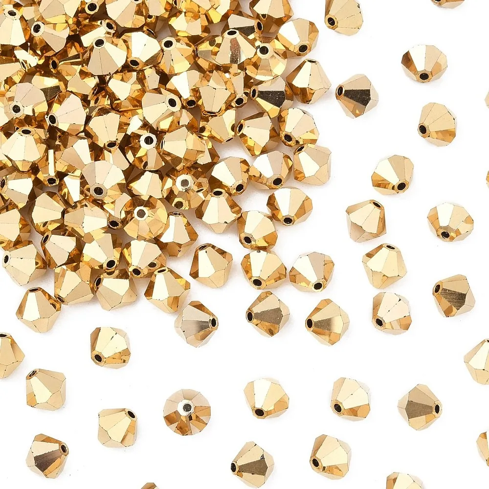 Фото 24 шт. Бусины Preciosaeg Czech Bicone (451 69 302 Rondelle) 00030 26200 Aurum 2x4 мм Отверстие: 0,8 мм №3