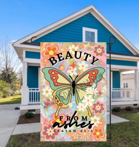 12x18 садовый флаг сублимационный ретро бабочка христианский горячий со милый