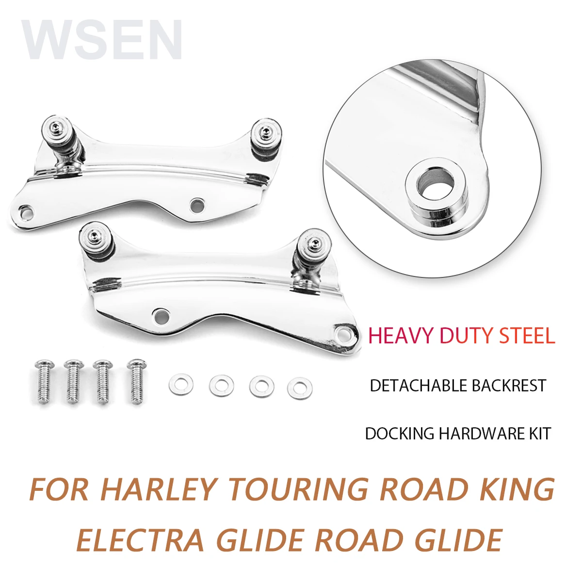 

Motorcycle Accessories For Harley Touring Road King Electra Glide Road Glide 2014-2022 Chrome 4 Point Docking Hardware Kit