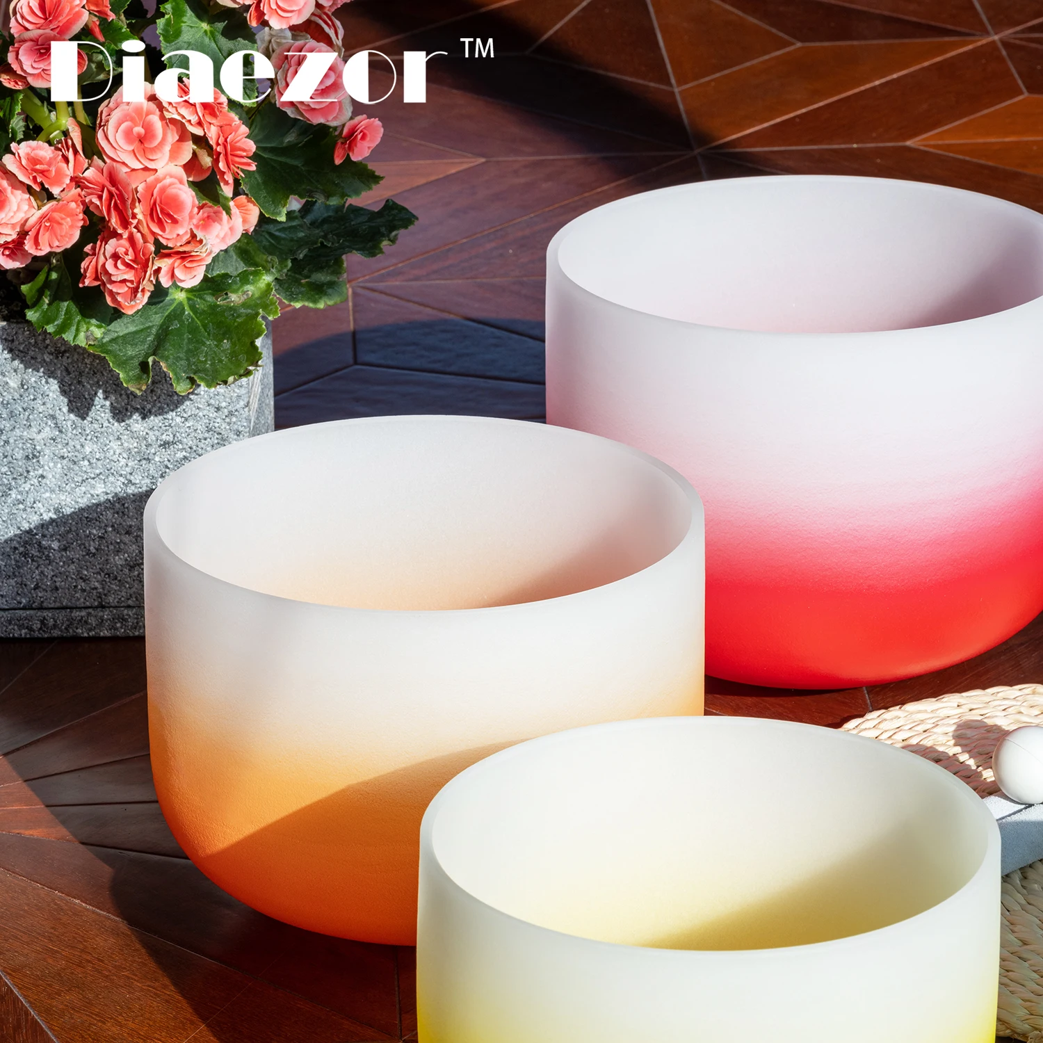 Diaezor 6-12 дюймов полуцветные чаши с градиентом Aria хрустальные поющие 7 шт. чакра для