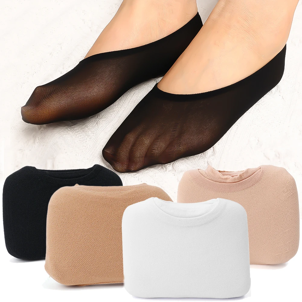 

10Pairs Non-slip Invisible Socks Slippers Seamless Ice Silk Ankle Boat Socks Summer Thin Solid Casual Breathable No Show Socks