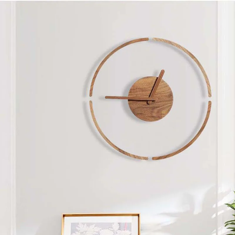 

Wood Large Wall Clock Silent Mechanism Modern Design Nordic 3d Wall Sticker Watch Creative Reloj De Pared Kitchen Decoration