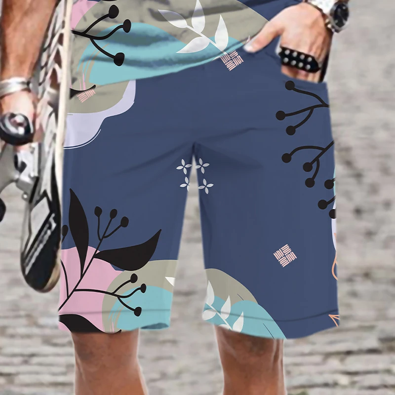 Men's Shorts 3D Printed Snowflake Pattern Mens Clothing Elastic Waist Fashion Swimming Funny Men/Women Casual Streetwear Summer