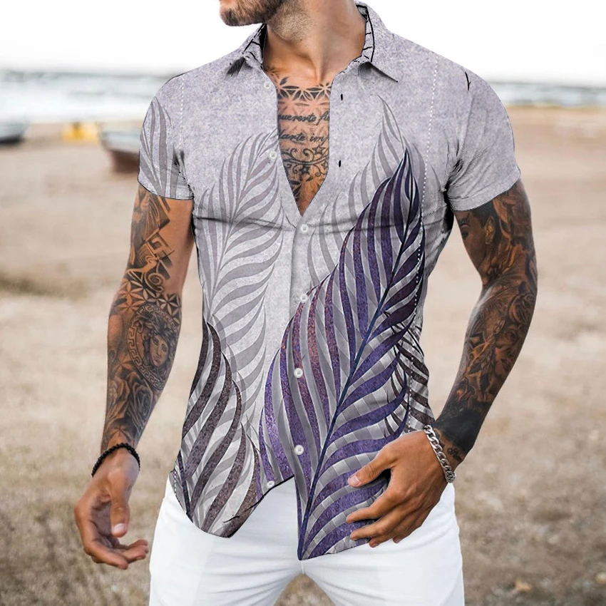 Men's Social Shirts Mens Designer Clothing Novelties 2023 Trend To Sell Fashion Male Anime Print Short Sleeve Blouses Oversized