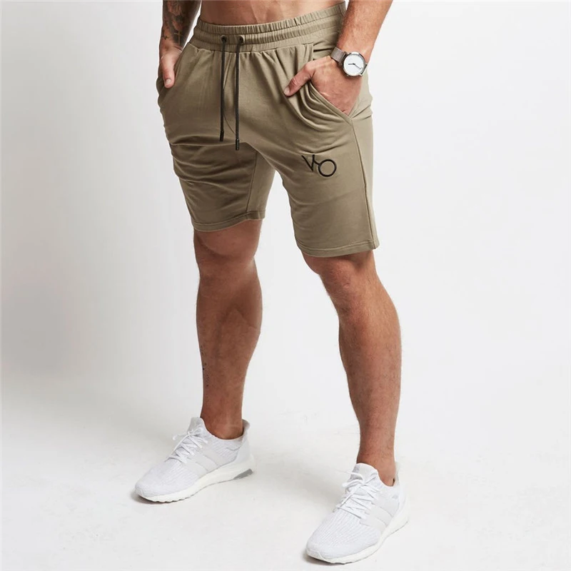 Men's Summer Cotton Casual Shorts Fitness Workout Gym Clothing Jogging Sweatshorts Knee Length Loose Beach Short Sweatpants images - 6