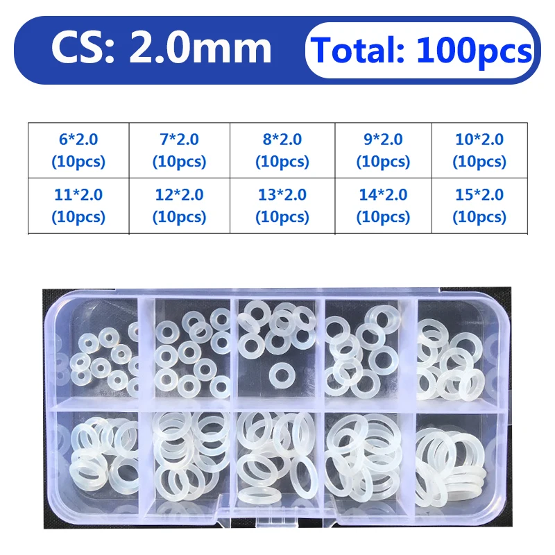 

Комплект силиконовых уплотнительных колец Thickness 1.5/2/2.4/3.1mm