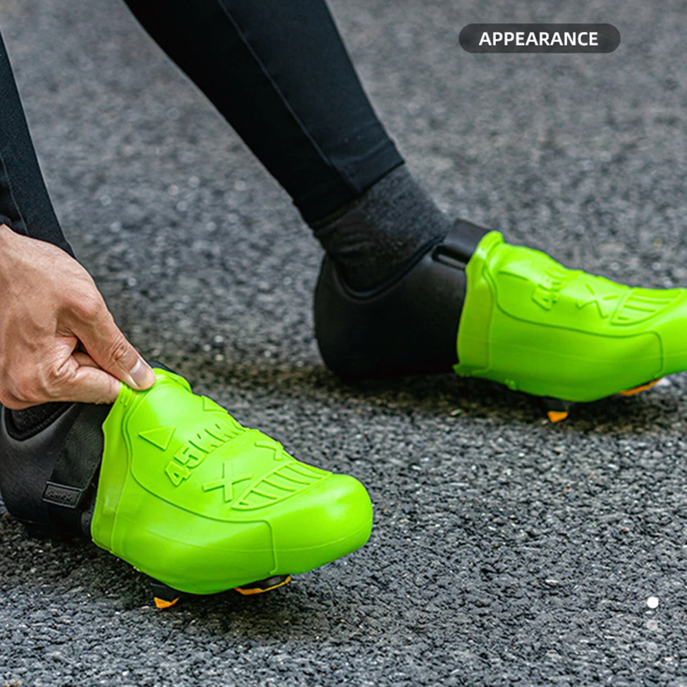 

Силиконовый чехол для велосипедной обуви Rock Brothers, чехол для обуви с замком, защита от ветра и тепла на половину ладони