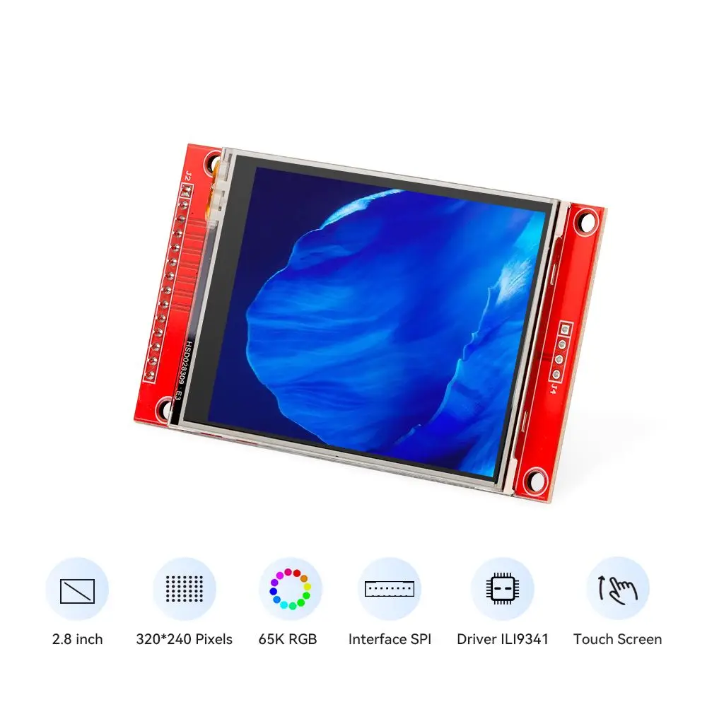 Фото Elecrow 2,8-дюймовый 320x240 с интерфейсом SPI, интеллектуальный дисплей IC ILI9341 с сенсорным экраном RGB 65K, цветной TFT ЖК-модуль №3