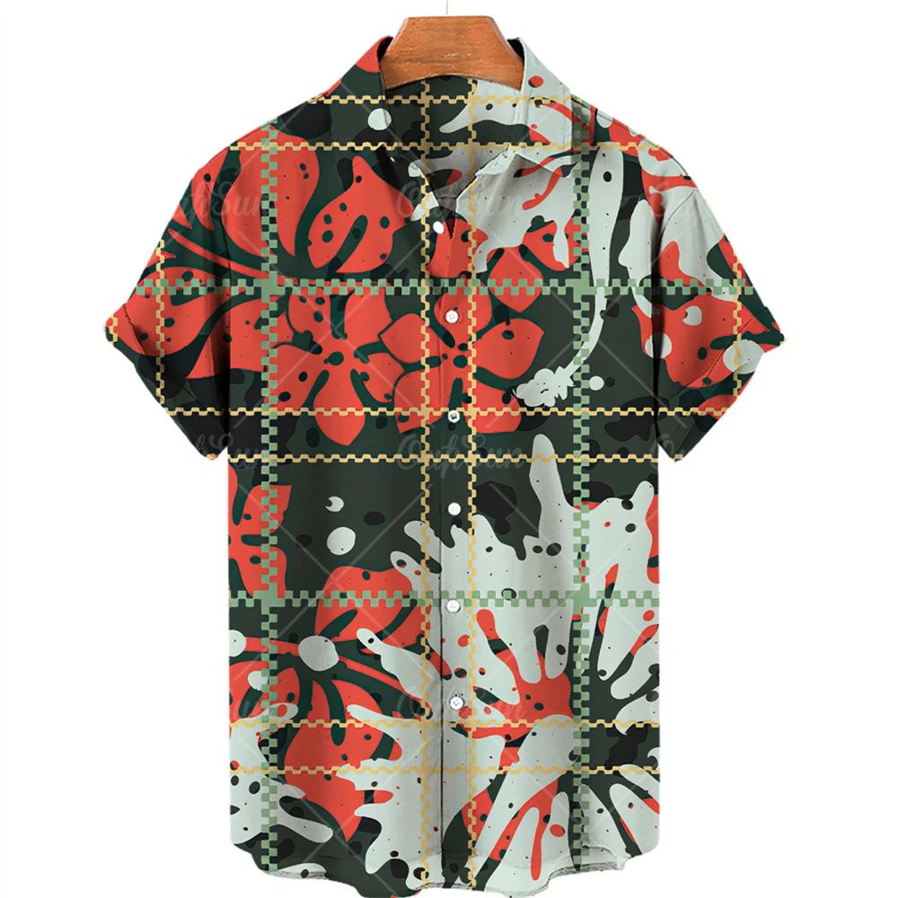 Новинка 2022 мужская повседневная модная рубашка с розовым цветочным 3d принтом