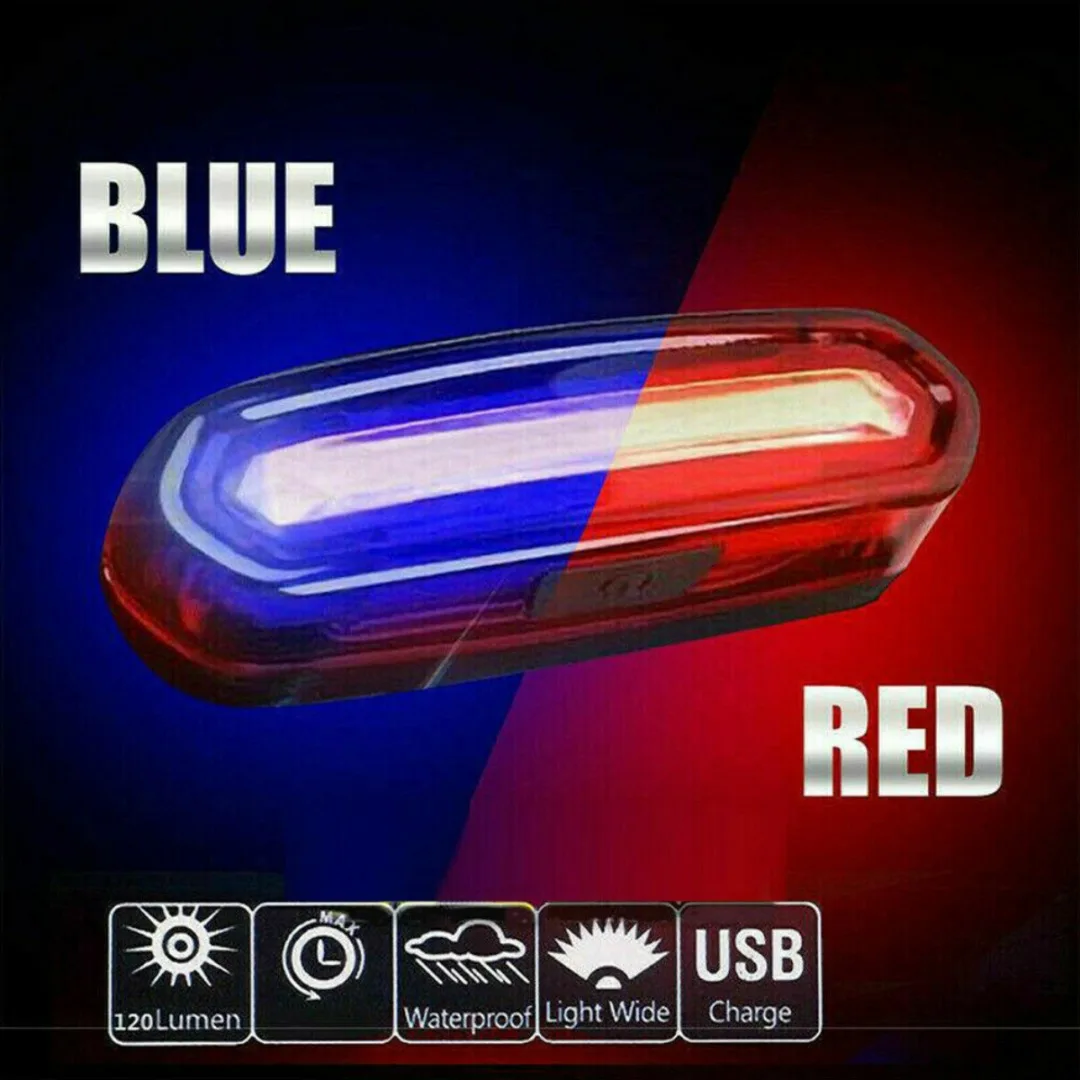 

1pc COB LED Bicycle Rear Light USB Rechargeable Bike Tail Light Built-in Li-battery For MTB Mountain Bike Cycling Accessories