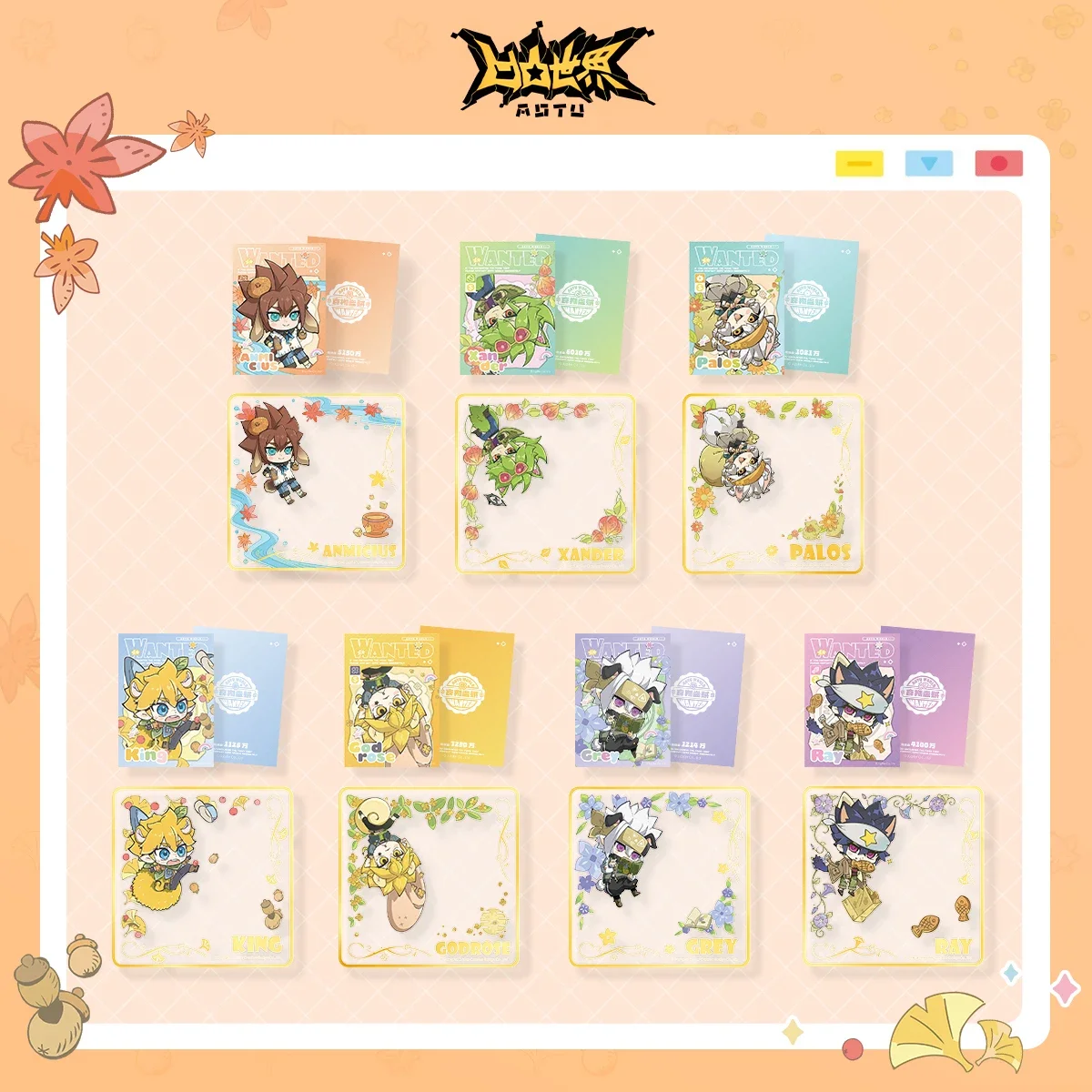 Аниме AOTU Food Thief Series 2024 акриловая версия Q прозрачная карта из ПВХ King Grey Godrose Ray Palos