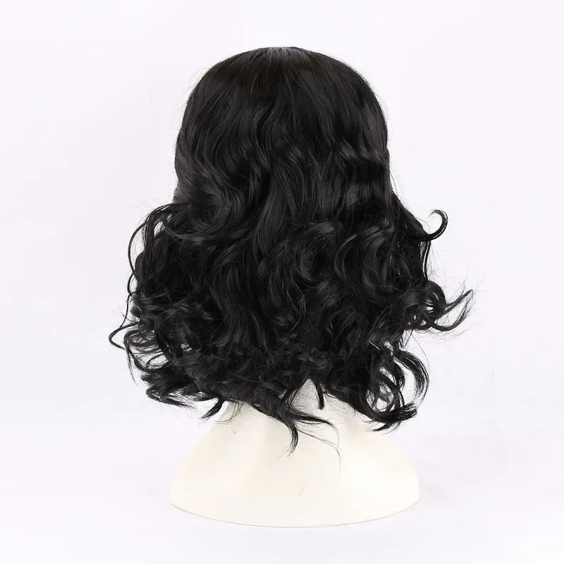 Мужской костюм для косплея Локи на Хэллоуин короткие черные волнистые костюмы