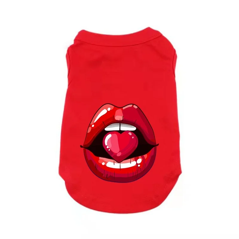 Дизайнерская одежда для собак на весну и лето тонкий модный жилет футболка