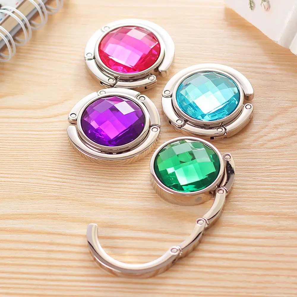 

Portable Foldable Handbag Hanger Holder Creative Keyring Alloy Rack Hook Hardware Table Hook Travel Outdoor Home Organization