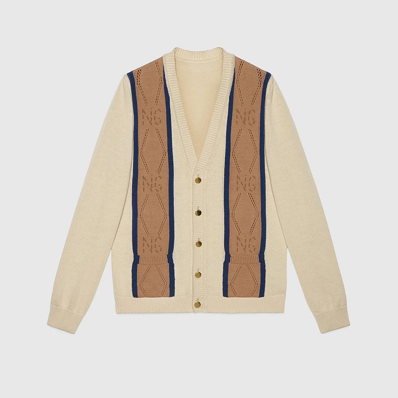 

Хлопковый кардиган NIGO с вырезом, свитер # nigo225