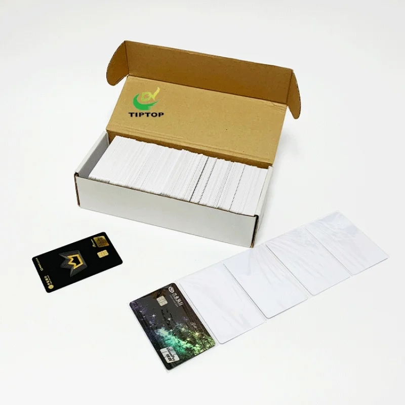 

Пользовательский дизайн Tiptop индивидуальная Глянцевая белая струйная печать ПВХ печать для карт банковские кредитные карты для телефона