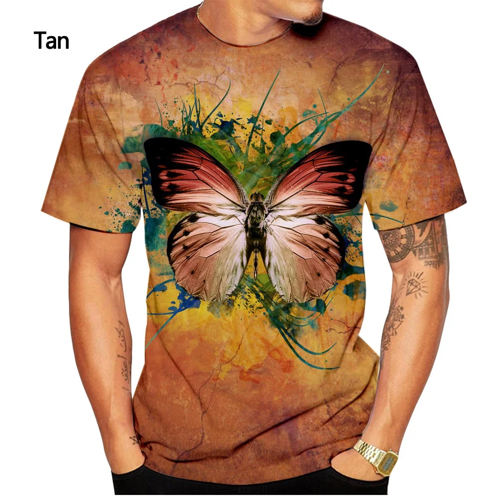 Летняя модная повседневная футболка с коротким рукавом и 3D принтом для мужчин