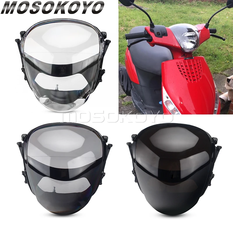

Motorcycle Head Light Lens For Zip 100 98 4T Zip 50 2T AC 49 DT TT LC SP 4T 49 4T Zip 125 124 1992-2017 Scooter Headlight Covers