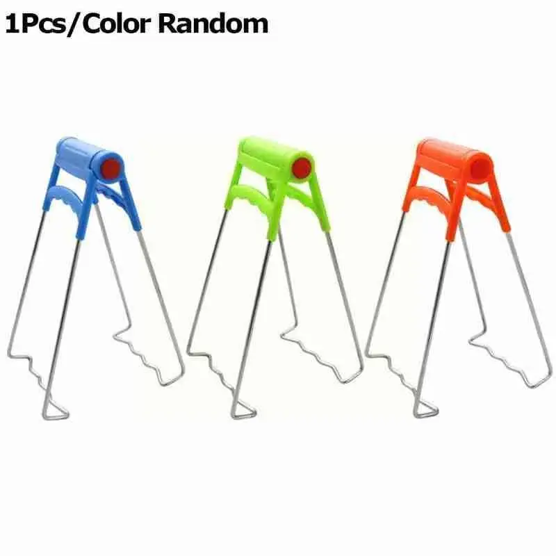 Dish Plate Clip Tong Steel + PP Handle Kitchen Tool Foldable