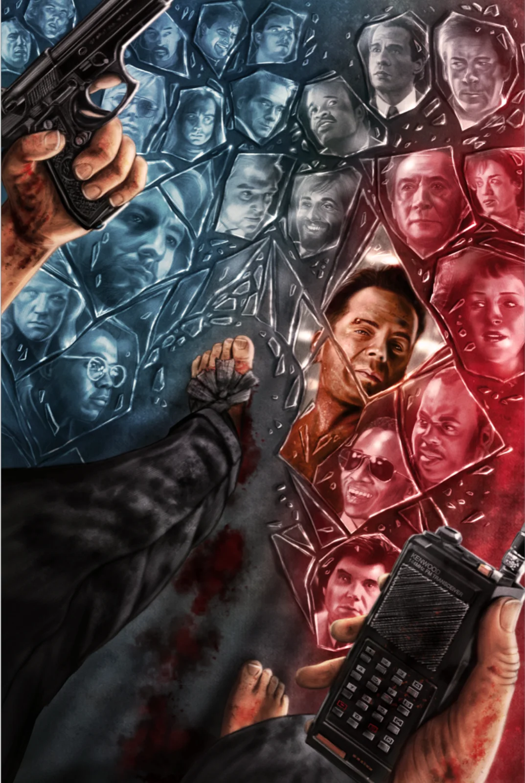 Твердый художественный плакат Die Hard с принтом Брюса Виллиса для украшения гостиной, домашний Настенный декор, картина