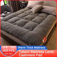 Fleece Winter Warm Thick Mattress Upholstery High Quality Household Pad Quilt Tatami Mattress Lamb Cashmere Pad