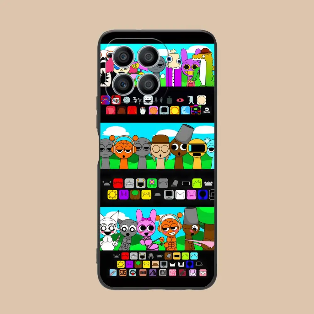Чехол для телефона Sprunki Game для Honor 90 80 70 60 50 30 20 10 9 8 7 Pro S SE Lite 5G, черный, для мобильных телефонов, довольно роскошь (art.: 3920cdade3f04) - 3920cdade3f04