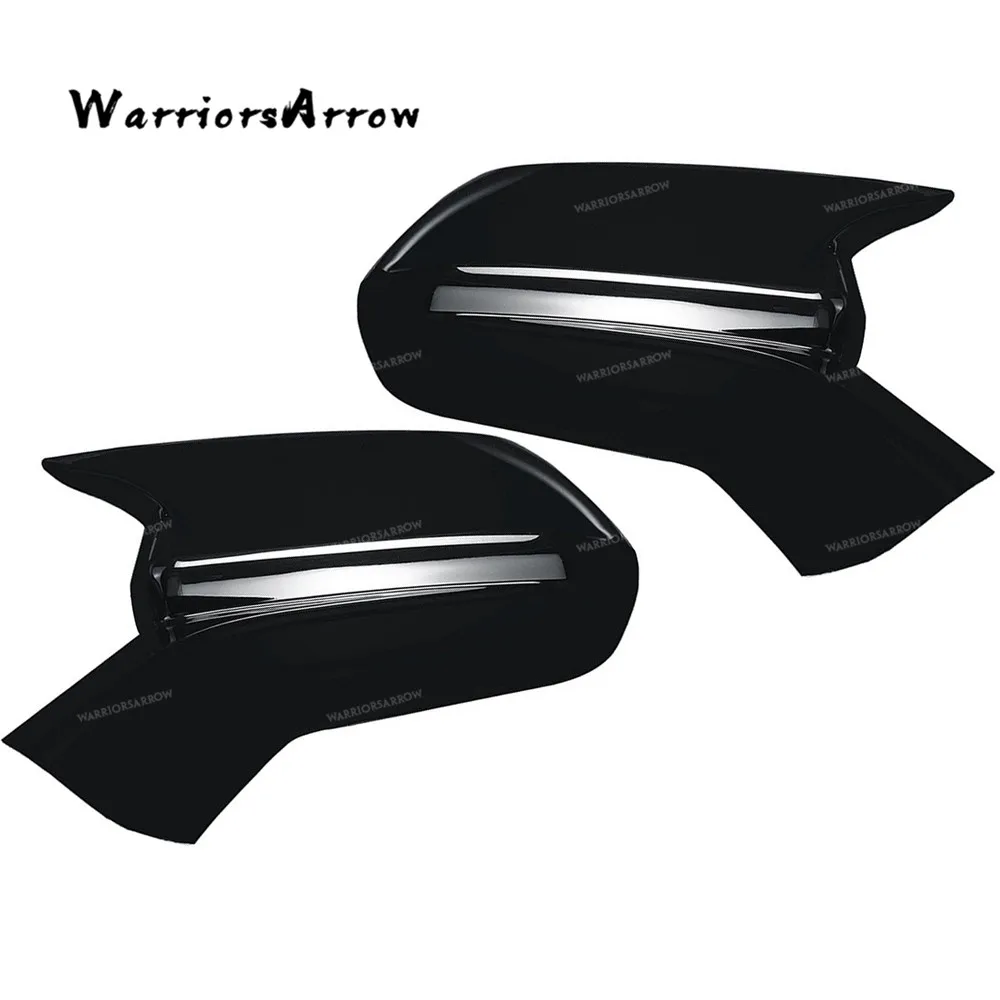

Pair Left Right Mirror Cover Cap Black Plastic For Chevy Camaro 2016 2017 2018 2019 2020 2021 2022