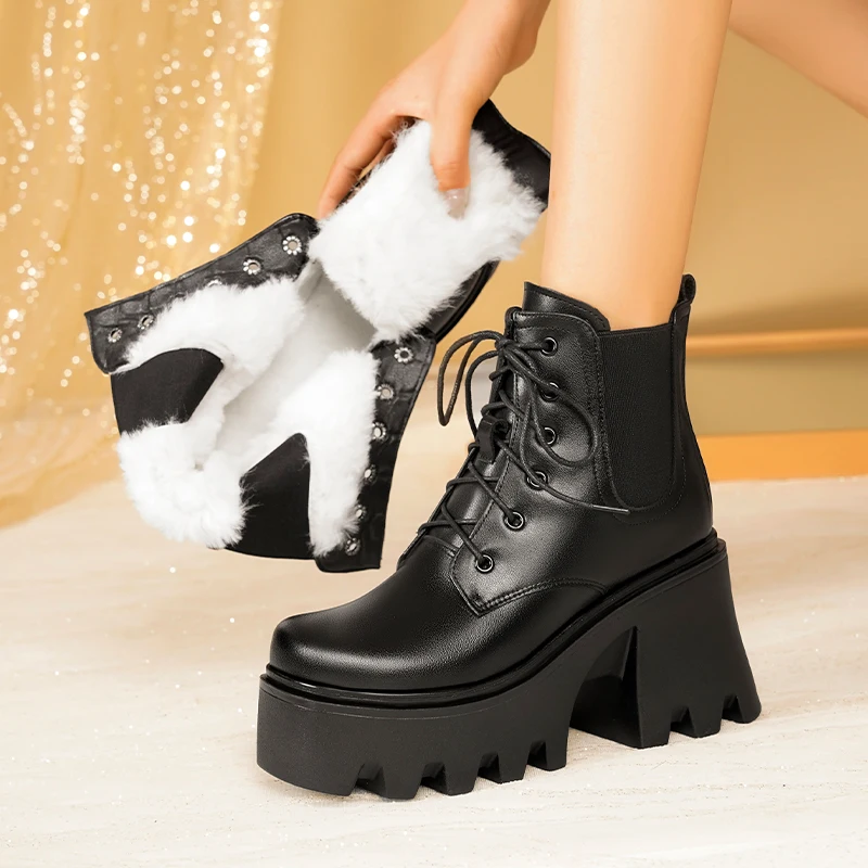 Рисунок 5 - Женские зимние ботинки AIYUQI на высоком каблуке