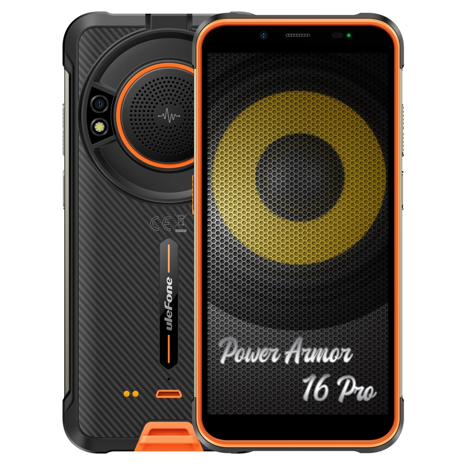Ulefone Power Armor 16 Pro Rugged Smartphone 4GB RAM 64G ROM Helio G25 Octa Core Android 12 16.0MP 9600mAh NFC IP68 Mobile Phone