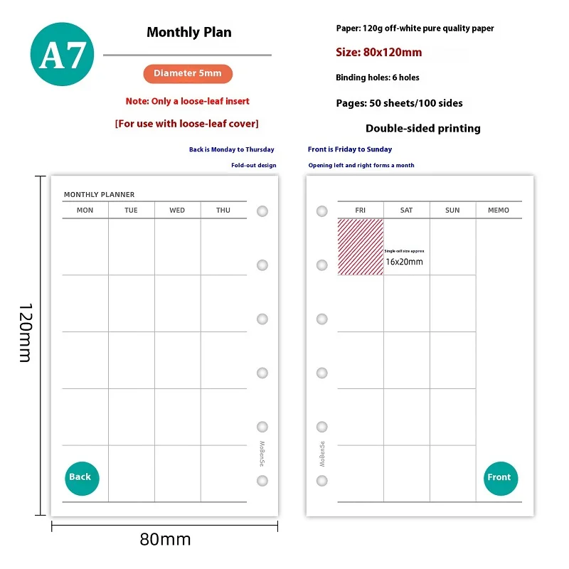

Kawaii Planwith A7 кожаный блокнот PW0034