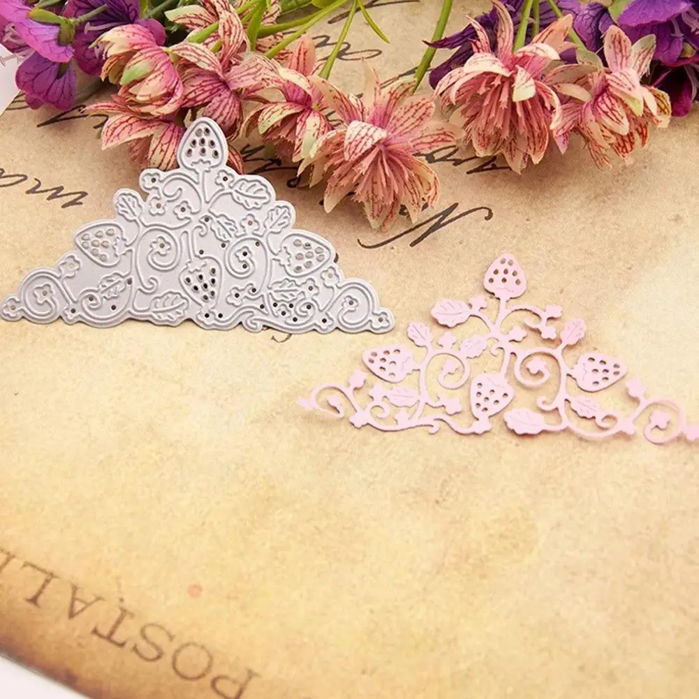 

Металлический высекальный штамп «сделай сам» в виде клубники, рукоделие, штамп для тиснения для рукоделия, изготовления карт, трафарет, дек...