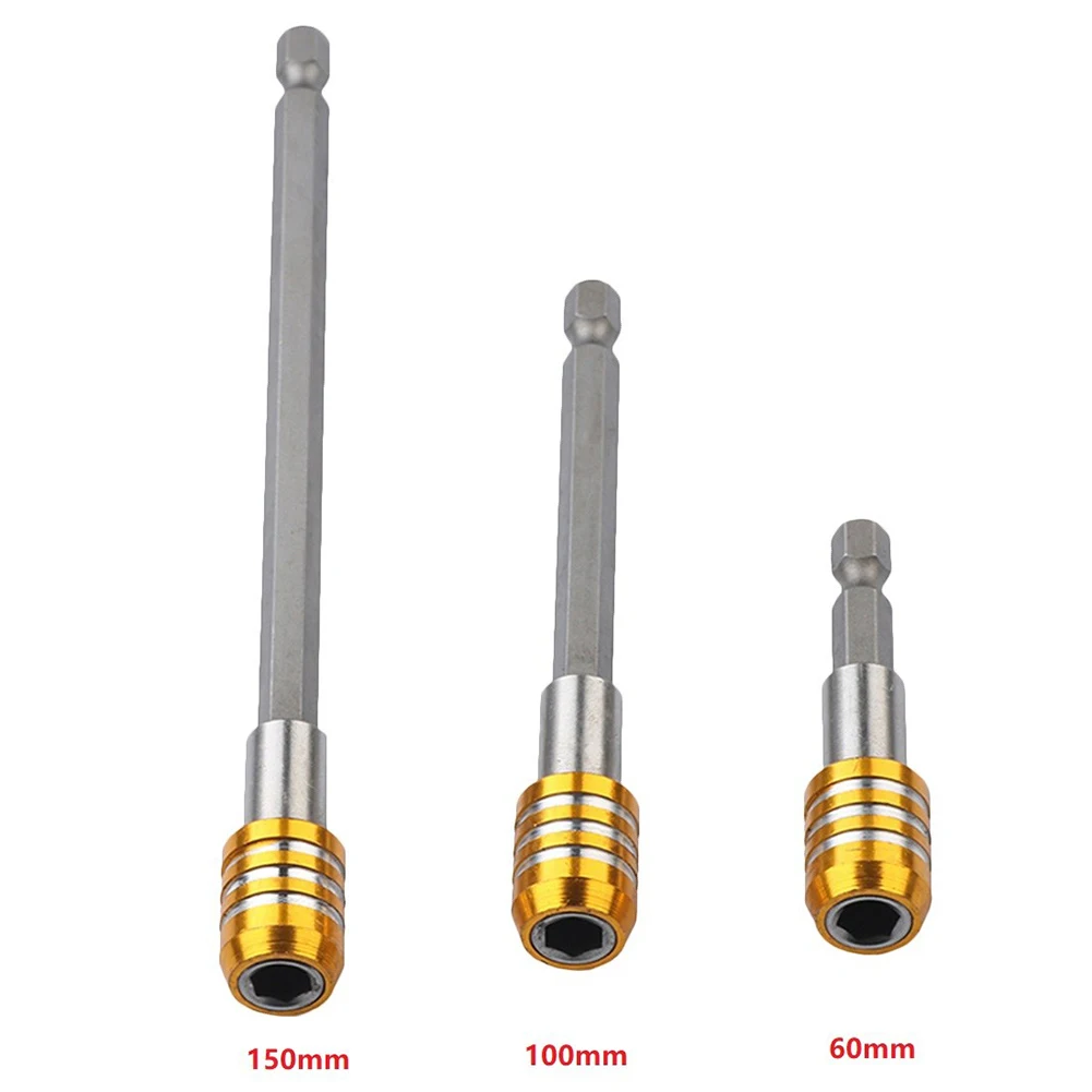 

3pcs Chrome Vanadium Steel Extension Rod For Electric Drills 60/100/150mm