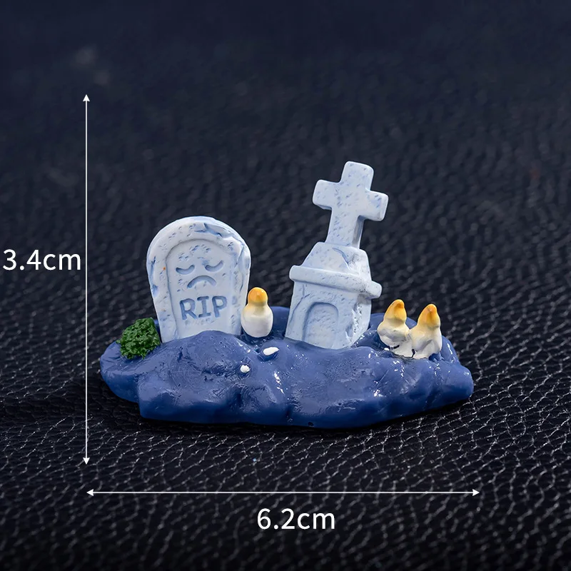 Статуэтки миниатюры домик с надгробием на дереве Хэллоуин миниатюрные