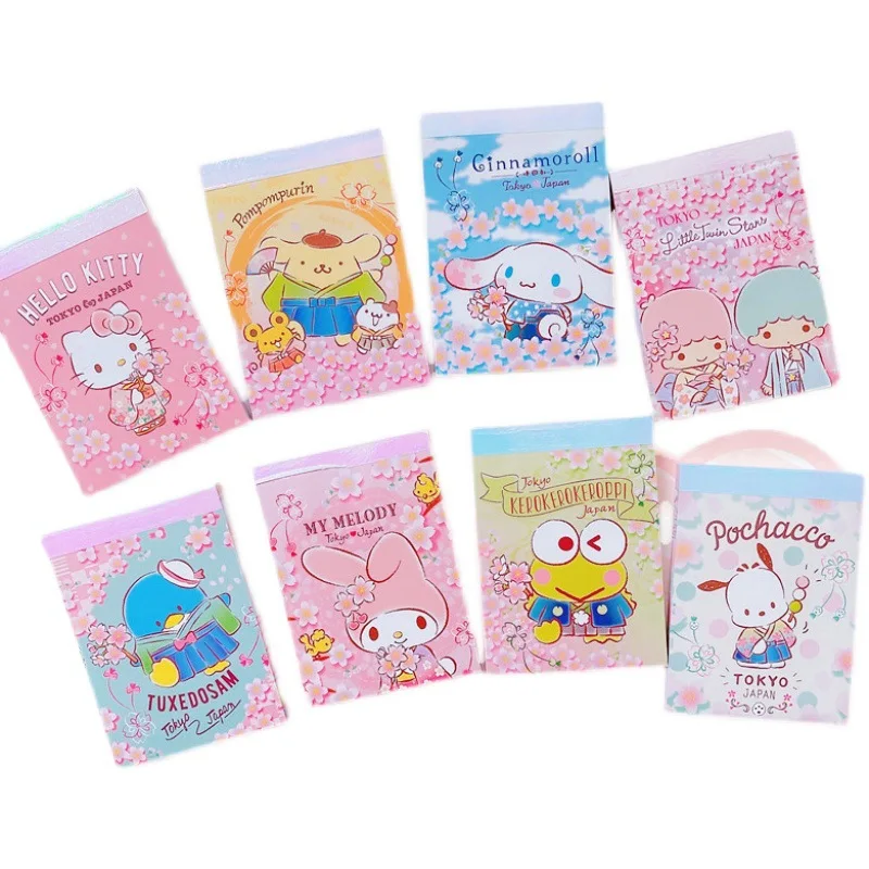

Sanrio Melody Note Book Can Tear Off The Message Note Portable Portable Color Page Notepad Kawaii Anime Peripheral Gift