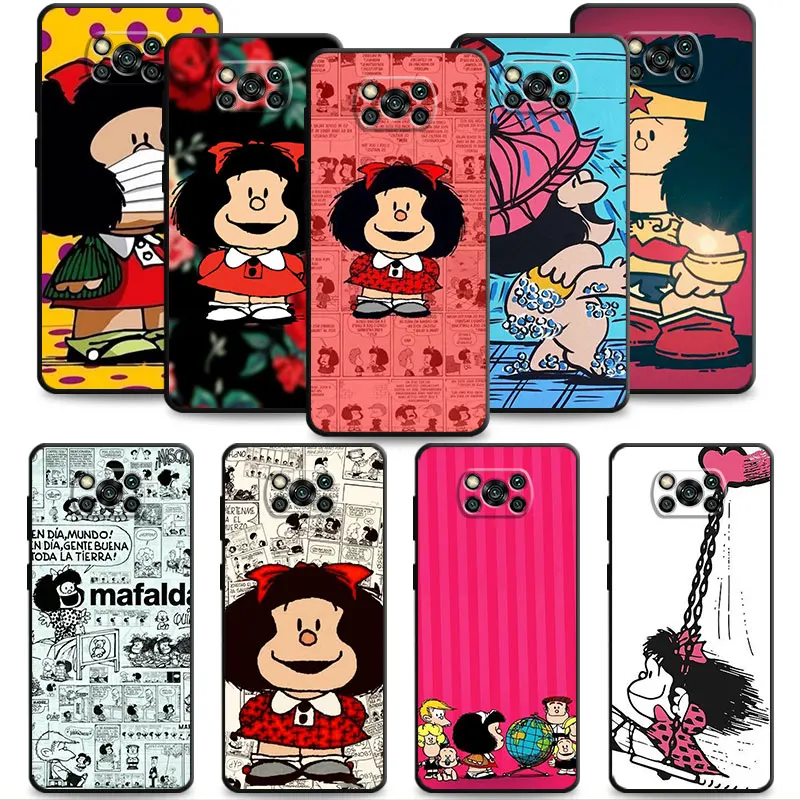 

Phone Coque TPU For Xiaomi MI 11 Lite POCO X3 NFC POCO X4 Pro 11T 5G 12 13 POCO M3 Note 10 9T 12X 10T Pro 12S 12T Anime Mafalda
